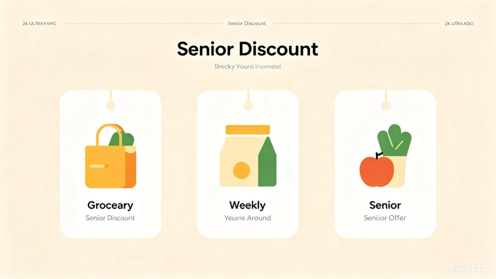 grocery senior 55 plus permanent retail weekly discounts
