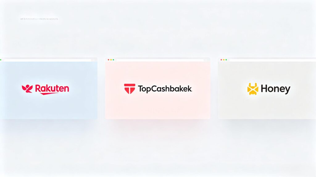 three permanent free cashback shopping portals Rakuten TopCashback Honey for permanent discount hacks for budget shoppers year long savings
