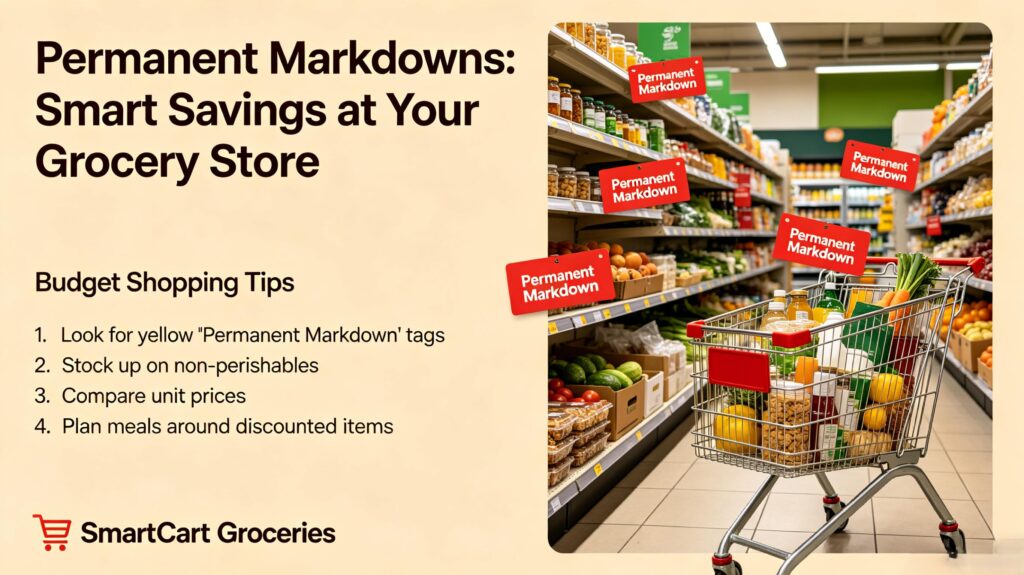 grocery store brand permanent markdown budget shopping savings tip