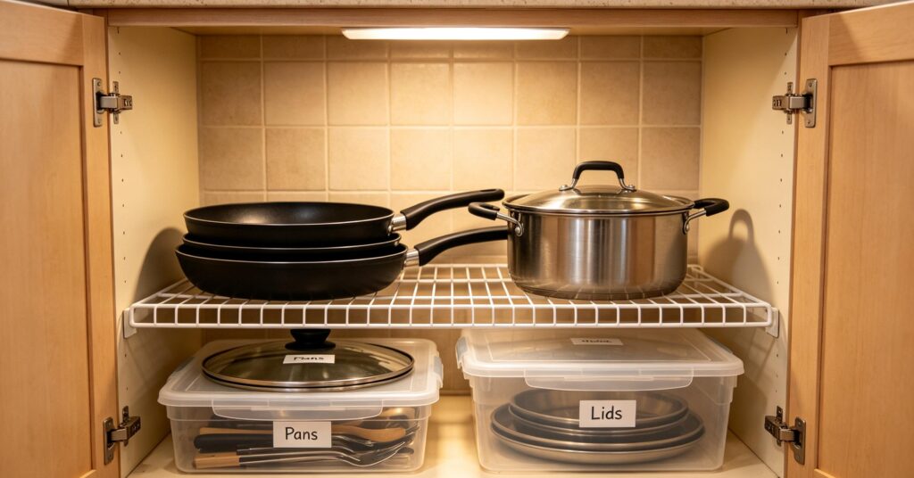 affordable stainless steel cookware & multi compartment kitchen storage organizer small kitchen pantry organization