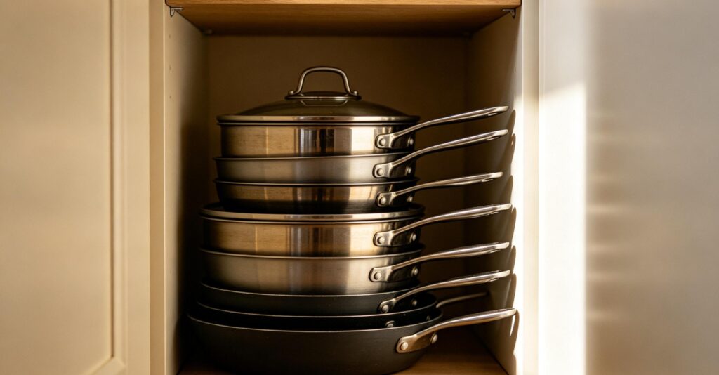 budget pots and pans set for small kitchen RV compact storage