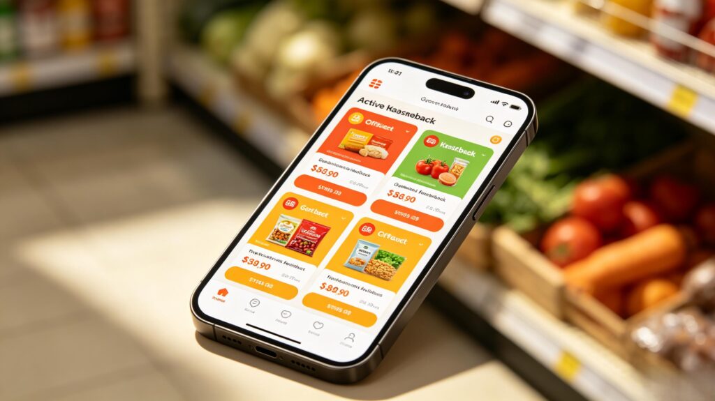 Mobile rebate apps with permanent grocery cashback offers stackable on Aldi red sticker markdown groceries
