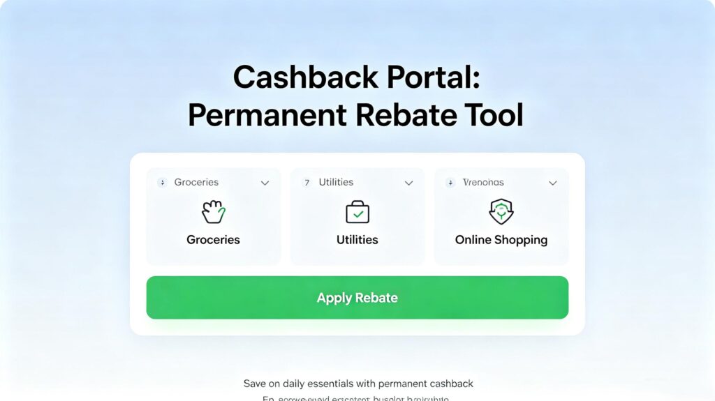 cashback portal permanent rebate tool for everyday budget purchases
