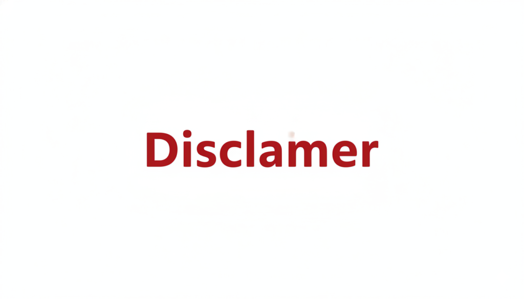 FrugalPulse Disclaimer FrugalPulse banner with bold red 'Disclaimer' text on clean white background.
