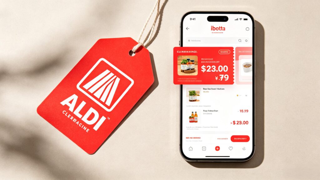  how to stack Ibotta rebates with Aldi red tag sales for SNAP users