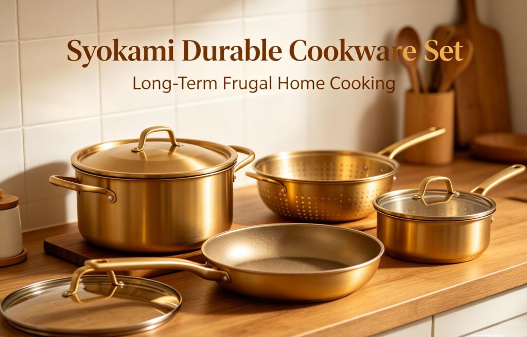 Syokami durable cookware set for long term frugal home cooking