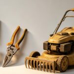Practical affordable garden hand tools and heavy-duty backyard equipment placed on a natural outdoor background