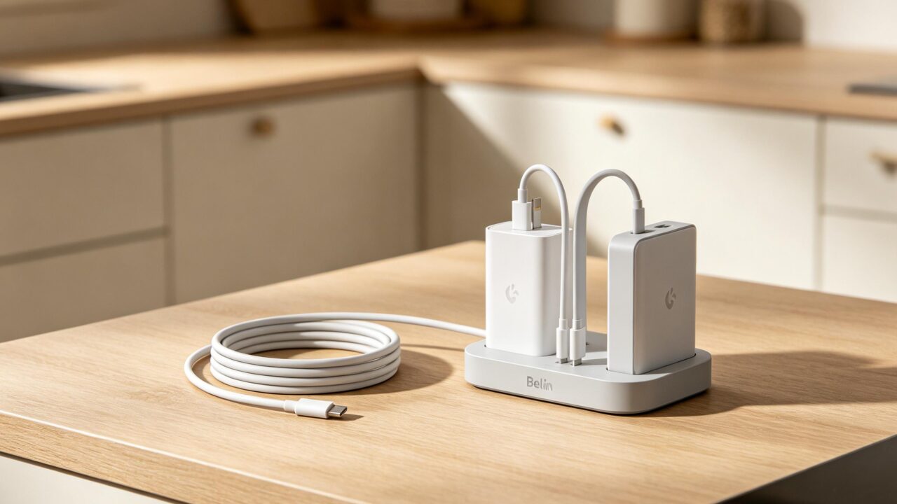 budget phone charging gear for SNAP EBT shoppers durable Anker braided cables Belkin 3-in-1 charging station