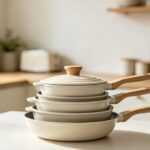 budget pots and pans set for small kitchen Redchef ceramic cookware